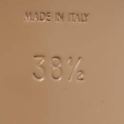 Pre Owned Saint Laurent Paris Tribute Size 38.5 Caramel Patent Leather Ankle Strap Sandals