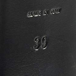مملوكة مسبقًا حذاء كعب عالي سان لوران باريس تريبتو جلد لامع بيج مقاس 39