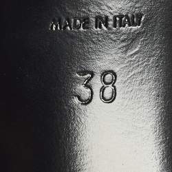 Pre Owned Saint Laurent Jane Size 38 Beige Patent Leather Ankle Strap Sandals