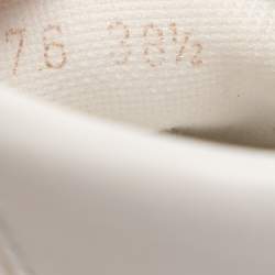 مملوكة مسبقًا حذاء رياضي سان لوران ماليبو أبيض كانفاس عالي مقاس 38.5