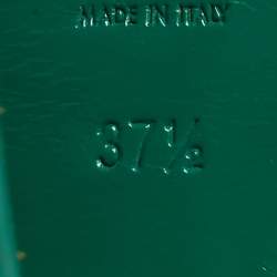 Pre Owned صندل إيف سان لوران تريبوت جلد أسود بنعل سميك مقاس 40