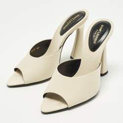 Pre Owned حذاء سان لوران سويت قماش كريمي مقاس 39