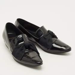 مملوكة مسبقًا Saint Laurent Deven Size 38 Black Patent Leather Loafers