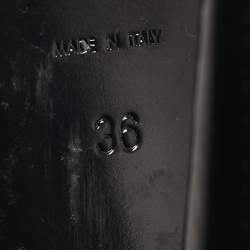 مملوكة مسبقًا صندل سان لوران نعل سميك براءة اختراع جلد أسود مقاس 36