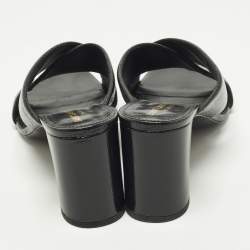 Pre Owned صندل سان لوران لولو جلد أسود مقاس 41