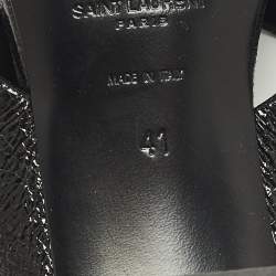 Pre Owned صندل سان لوران لولو جلد أسود مقاس 41