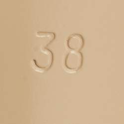 Pre Owned Saint Laurent Tribute Size 38 Cream Patent Leather Platform Sandals