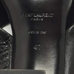 مملوكة مسبقًا صندل سان لوران لولو جلد أسود مقاس 41