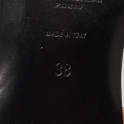 Pre Owned صندل سان لوران تريبوت جلد أسود مقاس 38