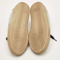 مملوكة مسبقًا حذاء رياضي سان لوران كورت كلاسيك جلدي فضي منخفظ من أعلى مقاس 36.5