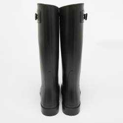 مملوكة مسبقًا Saint Laurent Wellington Size 37 Black Rubber Rain Boots