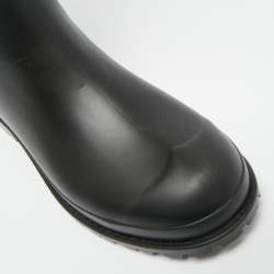 مملوكة مسبقًا Saint Laurent Wellington Size 37 Black Rubber Rain Boots