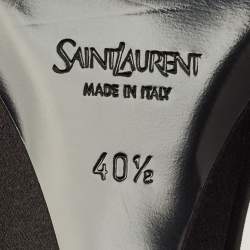 Pre Owned Saint Laurent  Dakota 50 Size 40.5 Black Satin Slingback Pumps