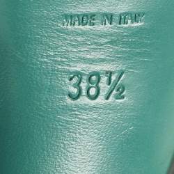 مملوكة مسبقًا Saint Laurent Tribute Size 37 Green Patent Leather Ankle Strap Sandals