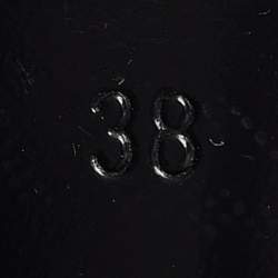 Pre Owned Saint Laurent Tribtoo Size 38 Brown Ostrich Leather Platform Pumps