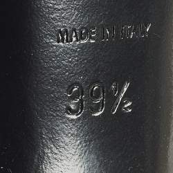 Pre Owned صندل سان لوران lila110 رمادي ساتان بحزام للكاحل مقاس 39.5