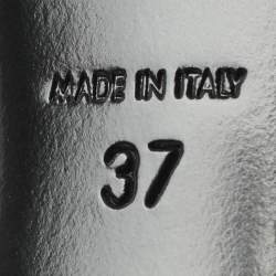 Pre Owned Saint Laurent Size 37 Black Patent Leather Slingback Pumps