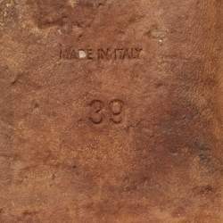 Pre Owned Saint Laurent Tribute Size 39 Black Patent Leather Flat Slides