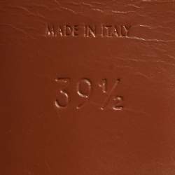 Pre Owned Saint Laurent Tribute Size 39.5 Brown Leather Ankle Strap Sandals