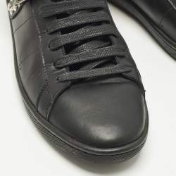 Pre Owned Saint Laurent Studded Size 39 Black Leather High Top Sneakers