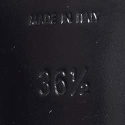 مملوكة مسبقًا Saint Laurent Tribute Size 36.5 Black Python Embossed Leather Platform Sandals