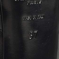 Pre Owned Saint Laurent Size 37 Black Leather Booties