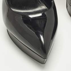 Pre Owned Saint Laurent Janis Size 36 Black Patent Leather Platform Pumps
