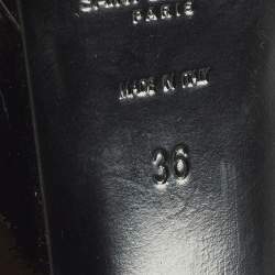 Pre Owned Saint Laurent Janis Size 36 Black Patent Leather Platform Pumps