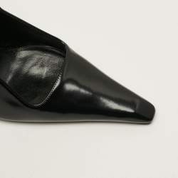 Pre Owned Saint Laurent Lee Size 39 Black Leather Slingback Pumps