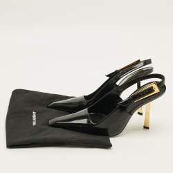 Pre Owned Saint Laurent Lee Size 39 Black Leather Slingback Pumps