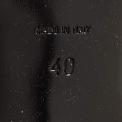 Pre Owned Saint Laurent Tribute Size 40 Burgundy Embossed Leather Platform Sandals