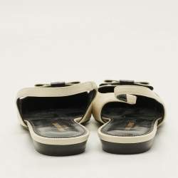 Pre Owned حذاء سنيك باك فلات سكن باك سان لوران جلد كريمي مقاس 39