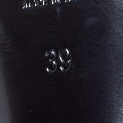 Pre Owned Saint Laurent Tribute Size 39 Black Leather Platform Sandals