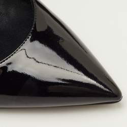 Pre Owned Saint Laurent Opyum Size 38 Black Patent Leather Pointed Toe Pumps