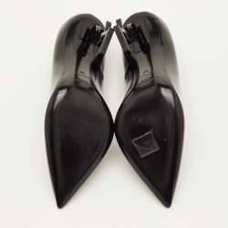 Pre Owned Saint Laurent Opyum Size 38 Black Patent Leather Pointed Toe Pumps