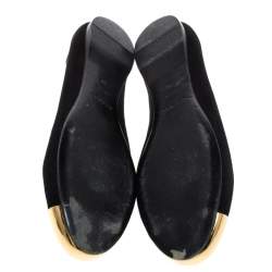 Pre Owned حذاء سليبرز كريستيان لوبوتان سموكينغ سويدى أسود مقاس 38