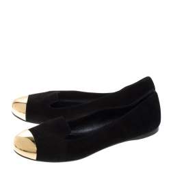 Pre Owned حذاء سليبرز كريستيان لوبوتان سموكينغ سويدى أسود مقاس 38