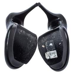 Pre Owned Saint Laurent Black Leather Tribute Pumps Size 36