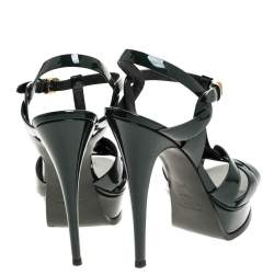 saint laurent green heels