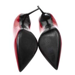 مملوكة مسبقًا Saint Laurent Paris Red Patent Leather Pumps Size 40