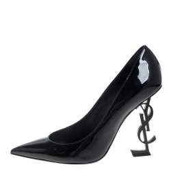 مملوكة مسبقًا Saint Laurent Black Patent Leather Opyum Pumps Size 39