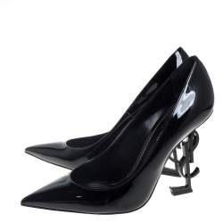 مملوكة مسبقًا Saint Laurent Black Patent Leather Opyum Pumps Size 39