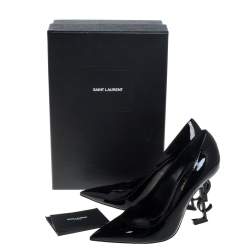 مملوكة مسبقًا Saint Laurent Black Patent Leather Opyum Pumps Size 39