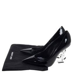 Saint Laurent Black Patent Leather Opyum Pumps Size 36.5