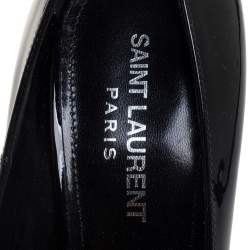 Saint Laurent Black Patent Leather Opyum Pumps Size 36.5