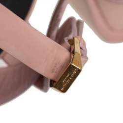 Pre Owned Saint Laurent Pink Patent Leather Tribute Platform Sandals Size 38.5