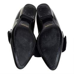Pre Owned Saint Laurent Black Patent Leather Deven Loafers Size 38