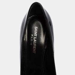 Saint Laurent Paris Black Patent Leather Opyum Pointed Toe Pumps Size 39
