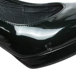 Saint Laurent Green Patent Leather Pumps Size 38.5