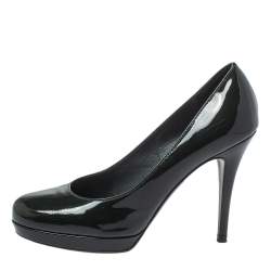 Saint Laurent Green Patent Leather Pumps Size 38.5